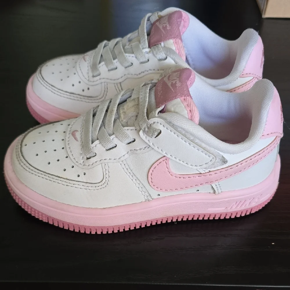 Nike Force 1 Low Toddler White and Pink - Picture 4 of 7